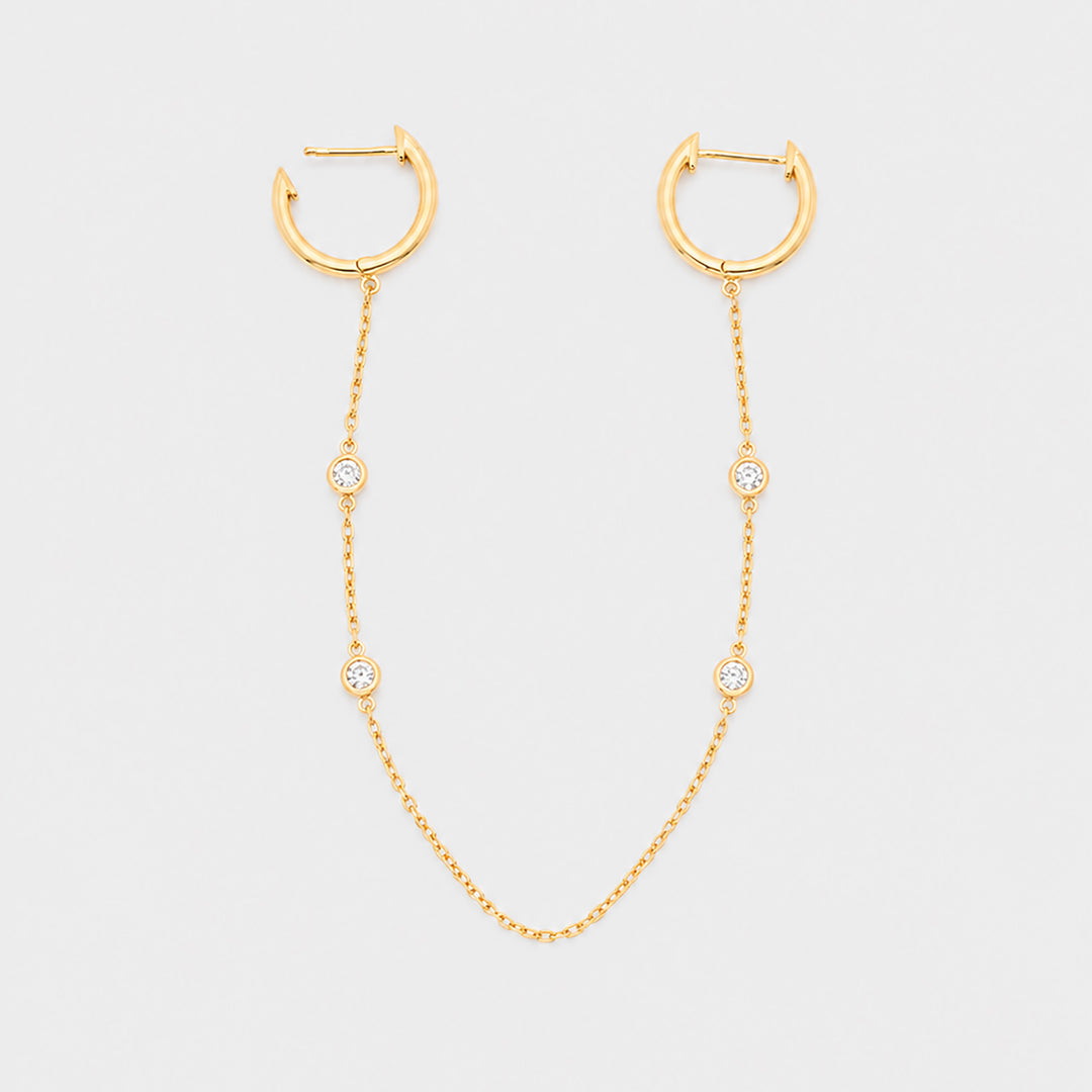Dione Lyra Single Chain Earrings