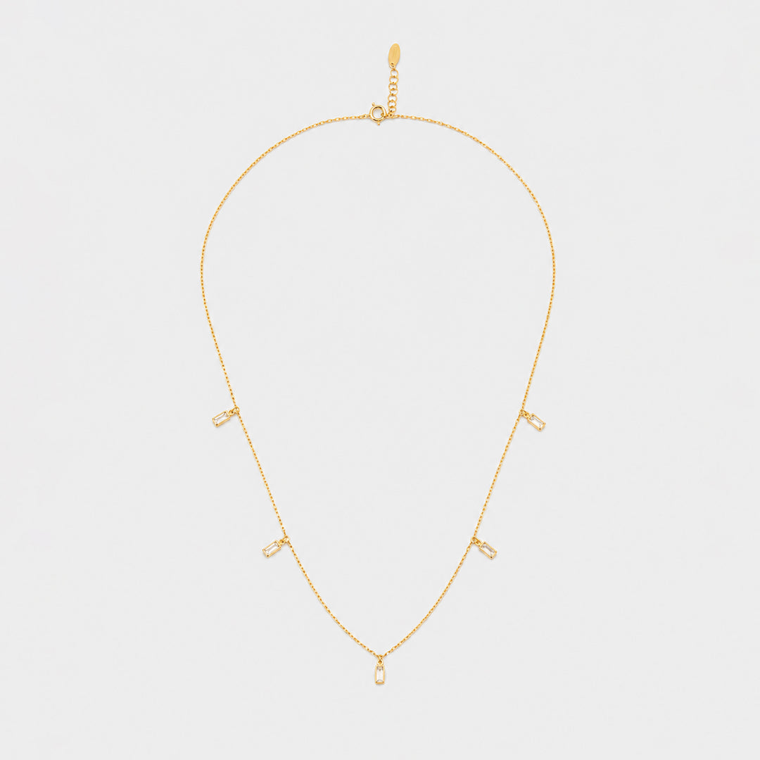 Dione Lyra Bagette Necklace