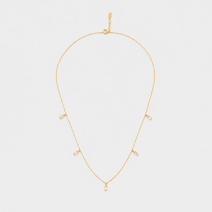 Dione Lyra Bagette Necklace