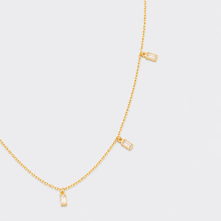 Dione Lyra Bagette Necklace