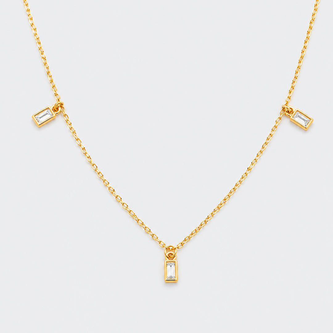 Dione Lyra Bagette Necklace