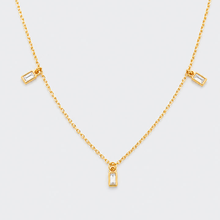 Dione Lyra Bagette Necklace