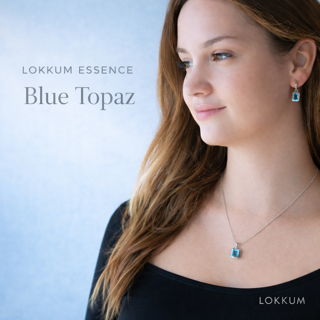 Lokkum Essence earrings-London Blue Topaz