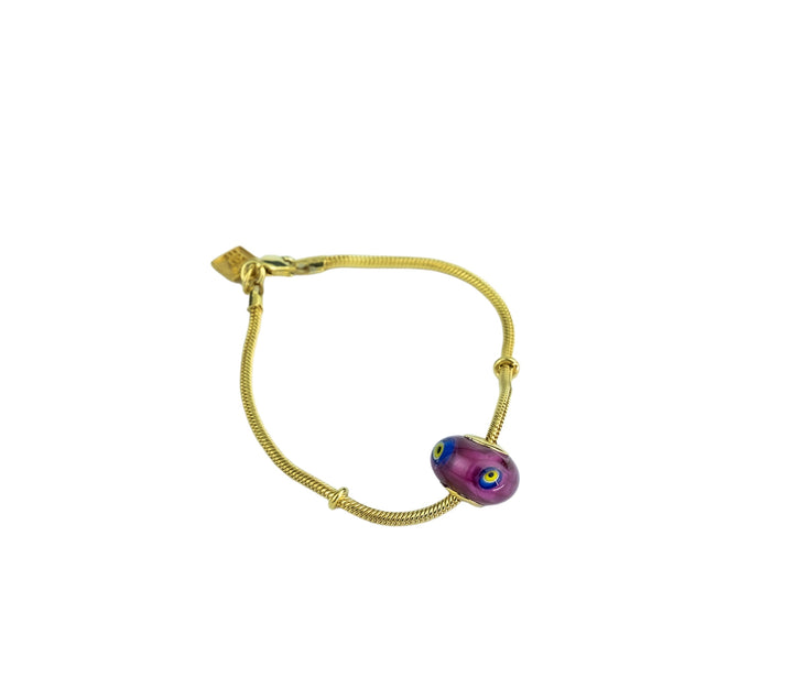 Evil eye Bracelet- Pink gold