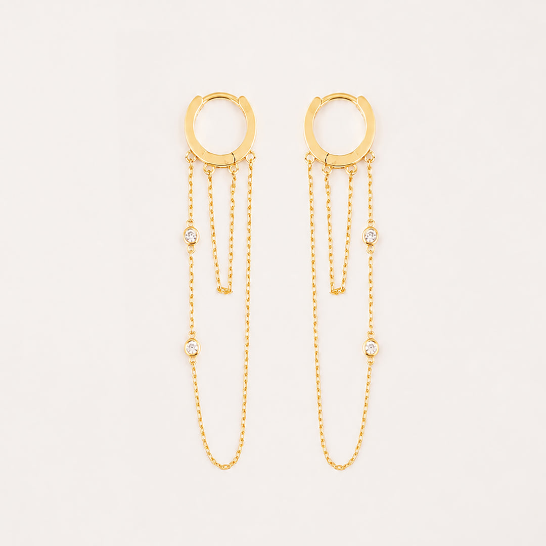 Dione Lyra Chain Earrings