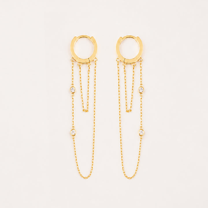 Dione Lyra Chain Earrings