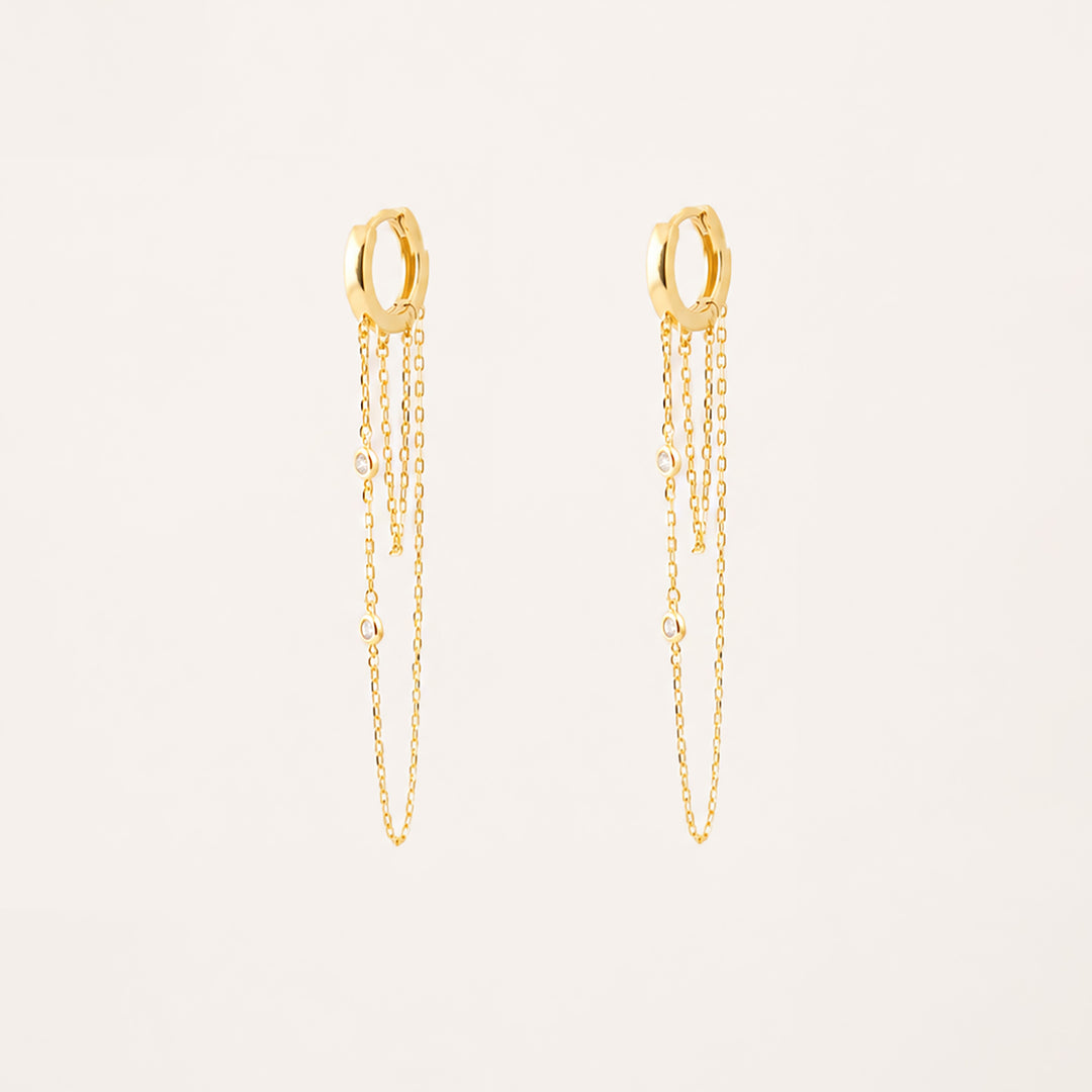 Dione Lyra Chain Earrings