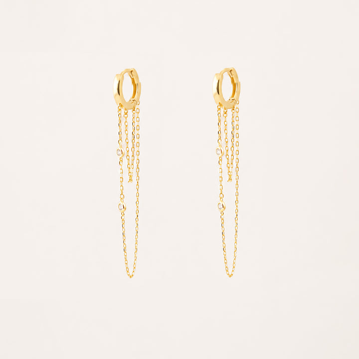 Dione Lyra Chain Earrings
