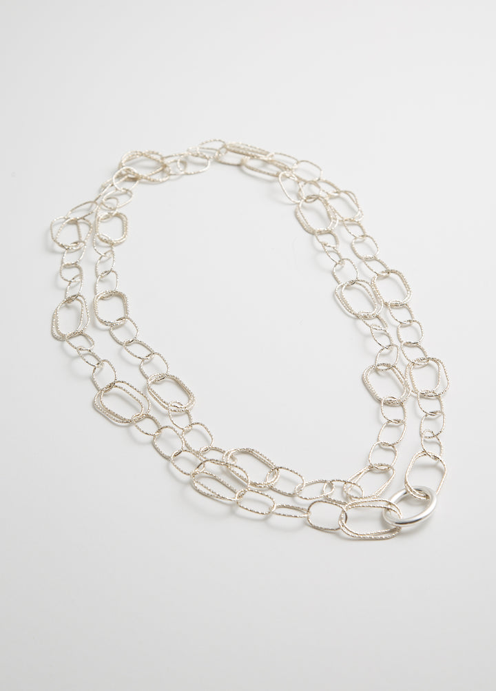 Chunky Chain Necklace-silver