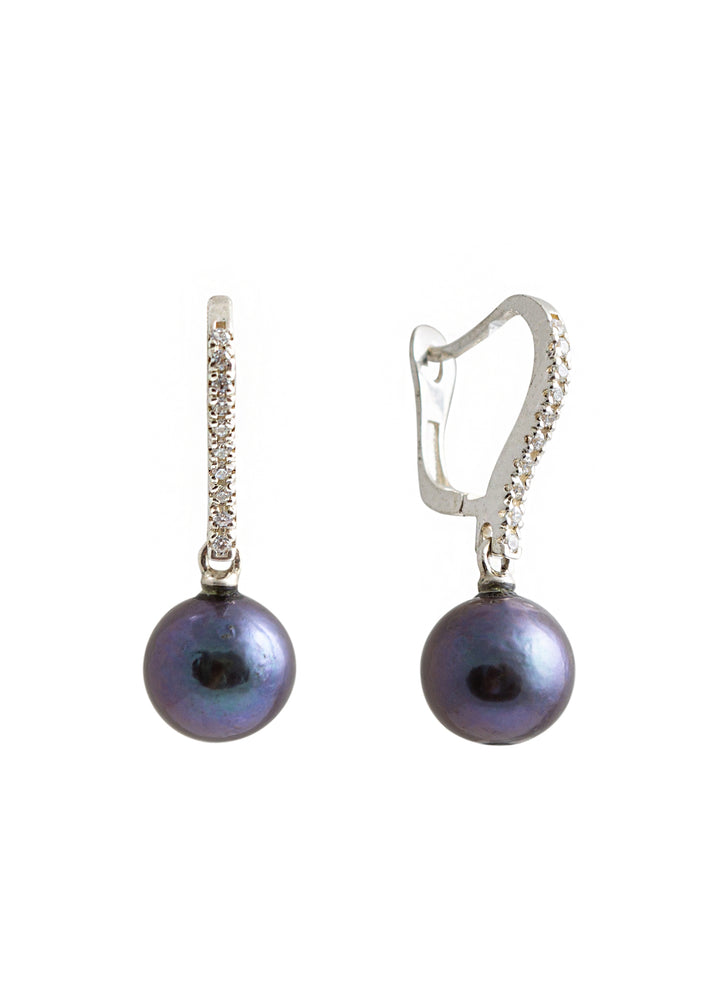 Midnight  Pearl Earrings