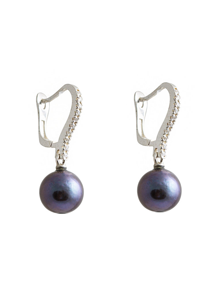 Midnight  Pearl Earrings