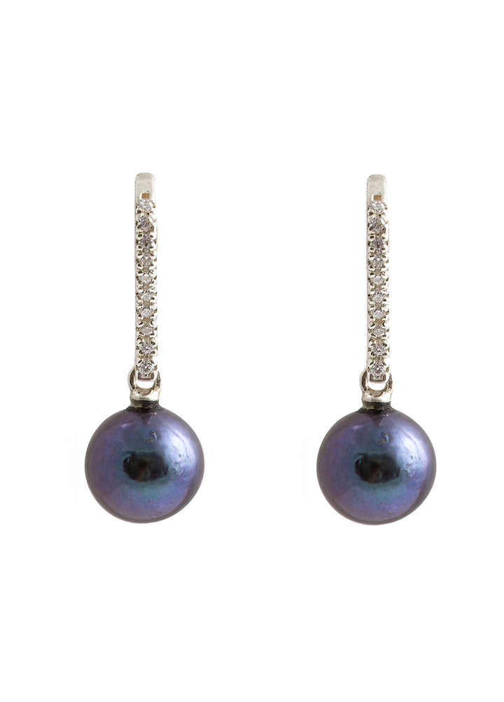 Midnight  Pearl Earrings