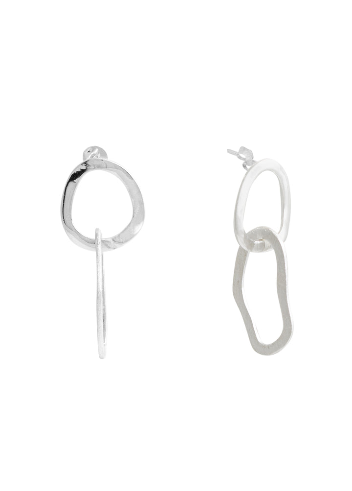 Dual Glow Earrings-silver