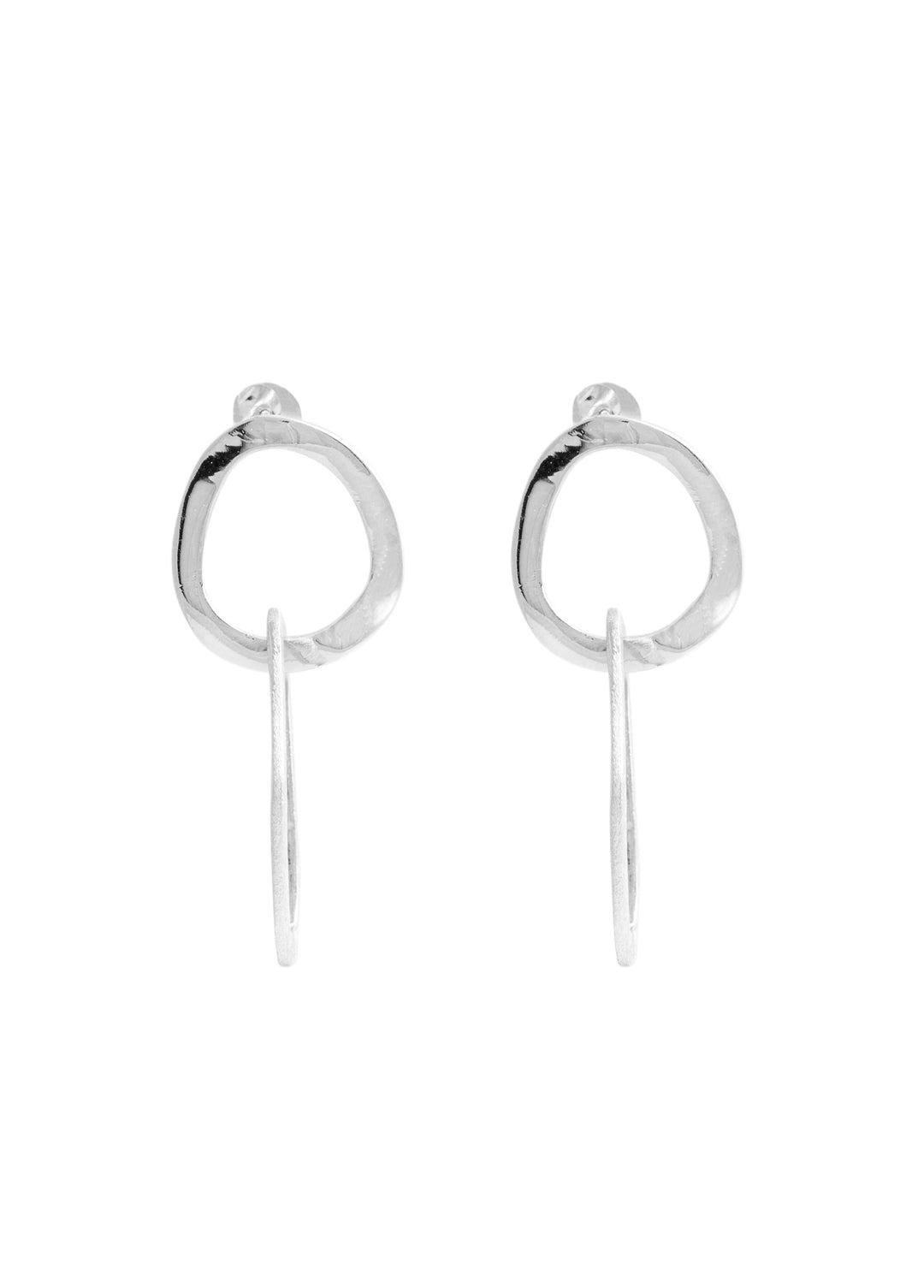 Dual Glow Earrings-silver