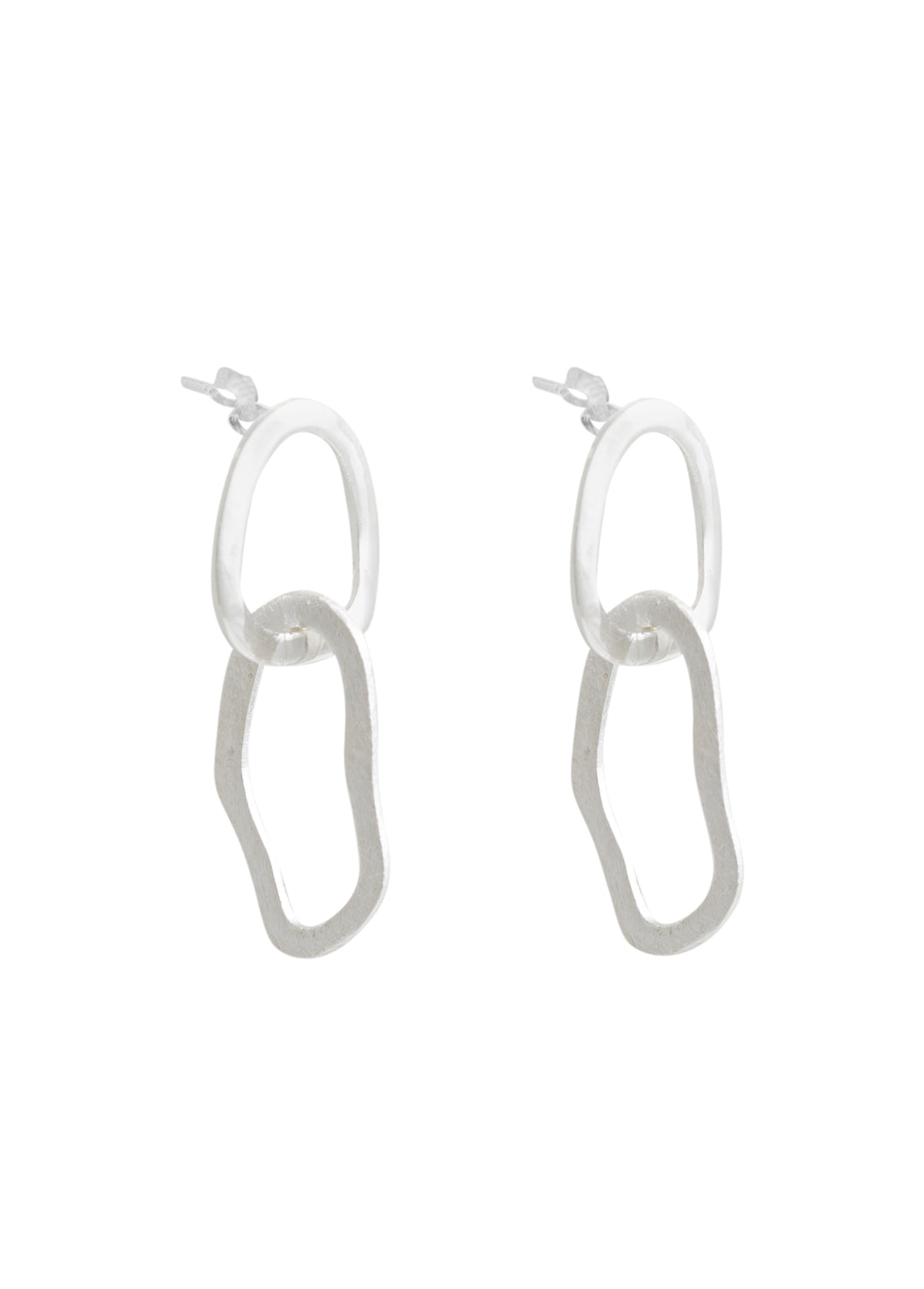 Dual Glow Earrings-silver