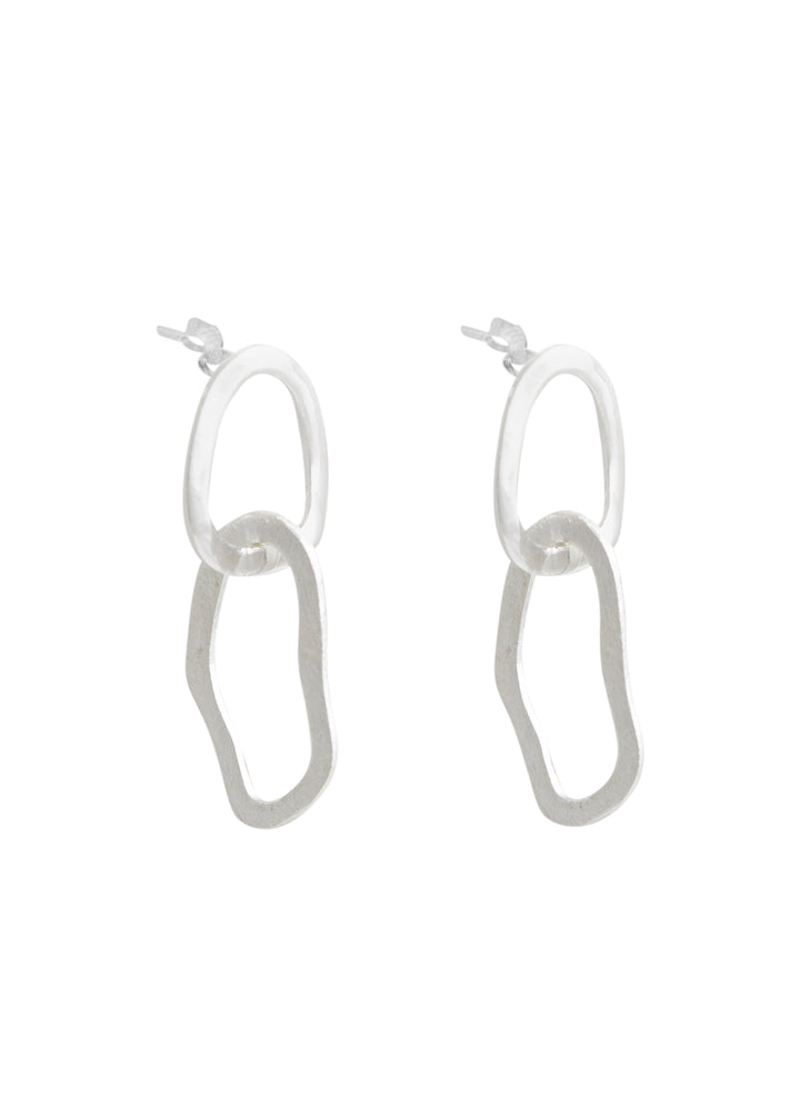 Dual Glow Earrings-silver