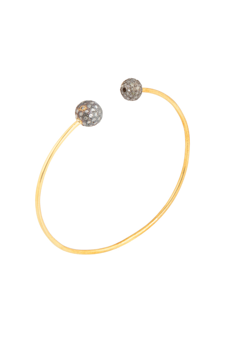 Armband mit ungeschliffenen Diamantkugeln