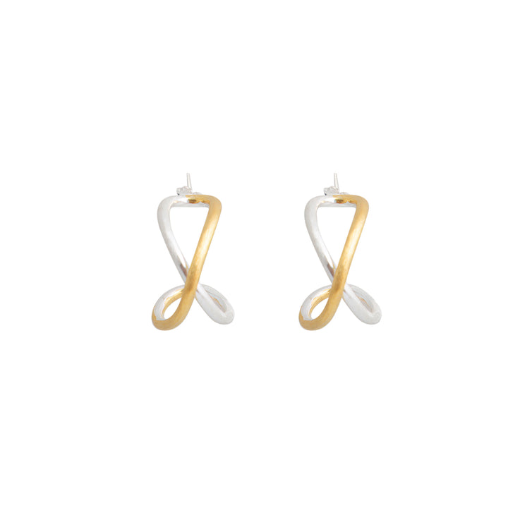 Two-Tone Intertwined Earrings