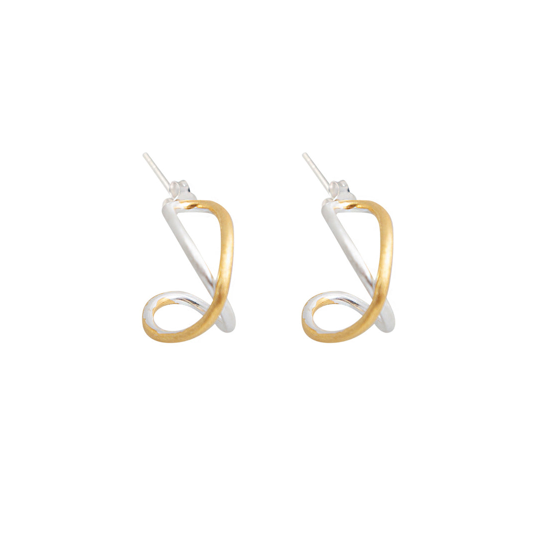 Two-Tone Intertwined Earrings