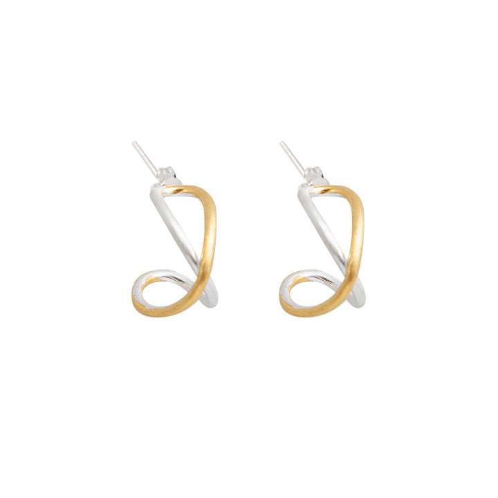 Two-Tone Intertwined Earrings