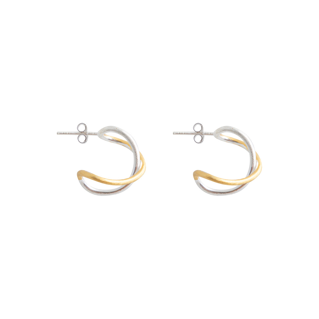 Two-Tone Intertwined Earrings