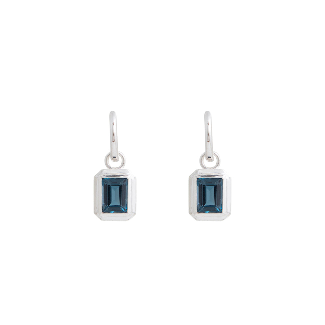 Lokkum Essence earrings-London Blue Topaz