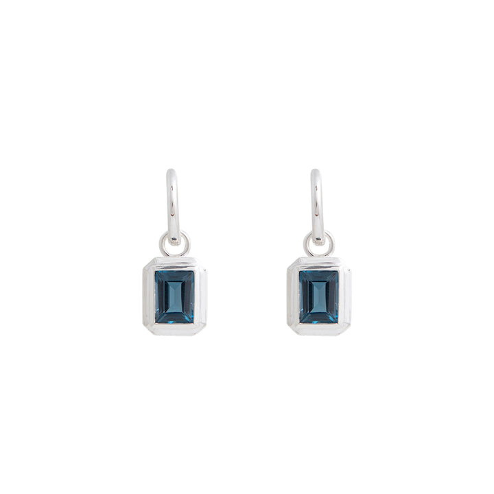 Lokkum Essence earrings-London Blue Topaz