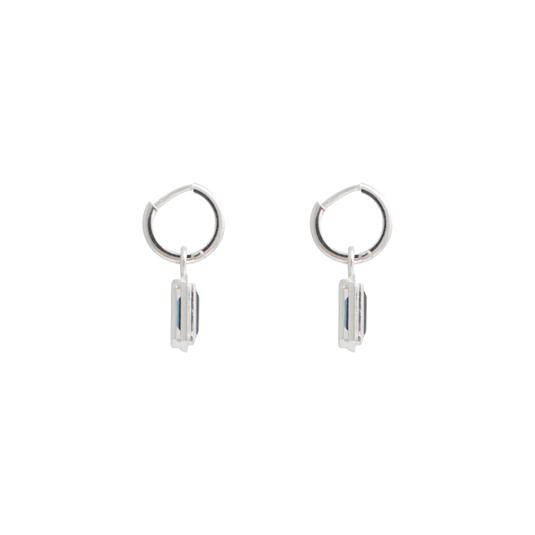 Lokkum Essence earrings-London Blue Topaz