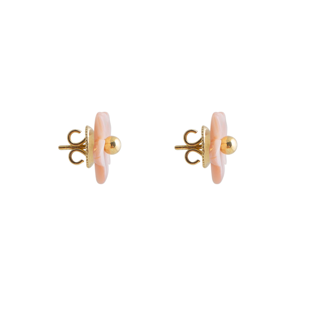Blush Pearl Flower Earrings