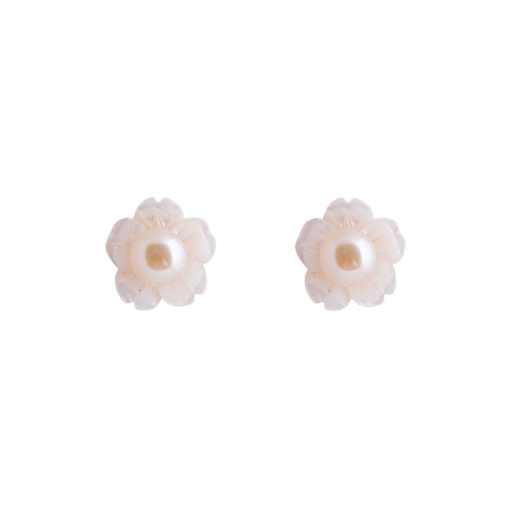 Petal Pearl Bloom Stud Earrings