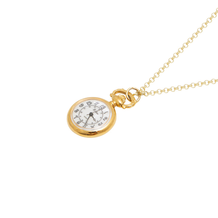 Vintage Eclipse Quartz Necklace Watch