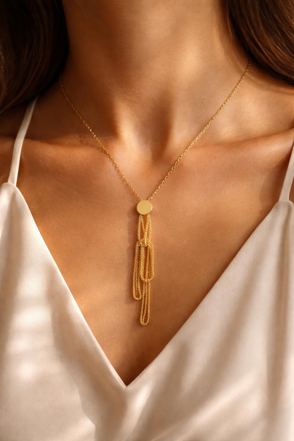 Modern Single Knot Chain Necklace
