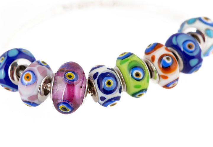 Evil eye Bracelet- Pink gold