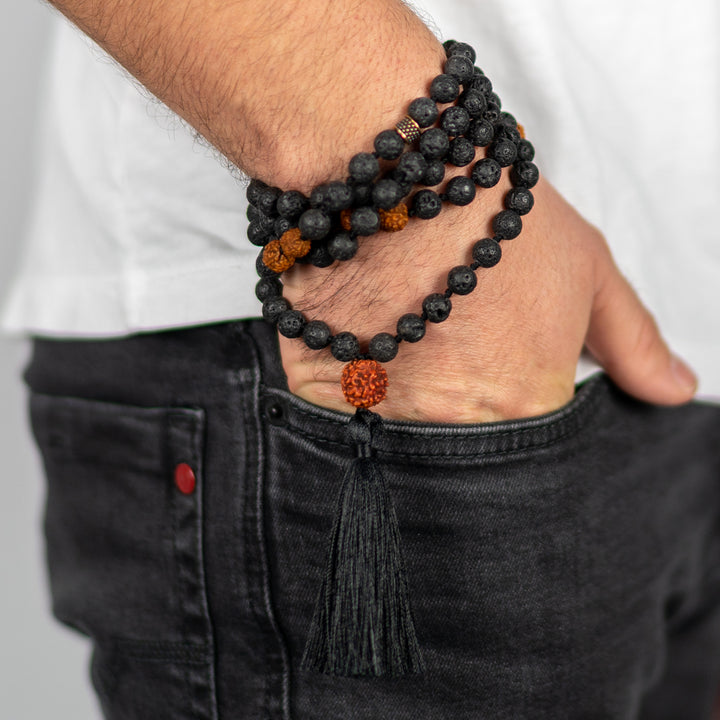 Lava & Rudraksha Mala
