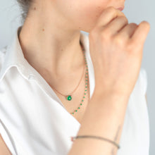 Load image into Gallery viewer, Green Dots Necklace
