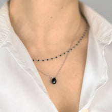 Load image into Gallery viewer, Black Drop Necklace
