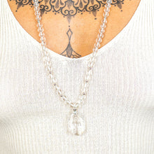 Load image into Gallery viewer, Crystal Quartz gemstones with Swarovski Crystal Buddha Pendant
