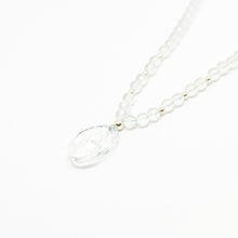 Load image into Gallery viewer, Crystal Quartz gemstones with Swarovski Crystal Buddha Pendant
