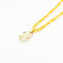 Load image into Gallery viewer, Citrine gemstones with Swarovski Crystal Buddha Pendant
