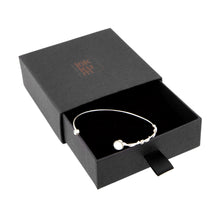 Load image into Gallery viewer, White Pearl Bangle-Silver

