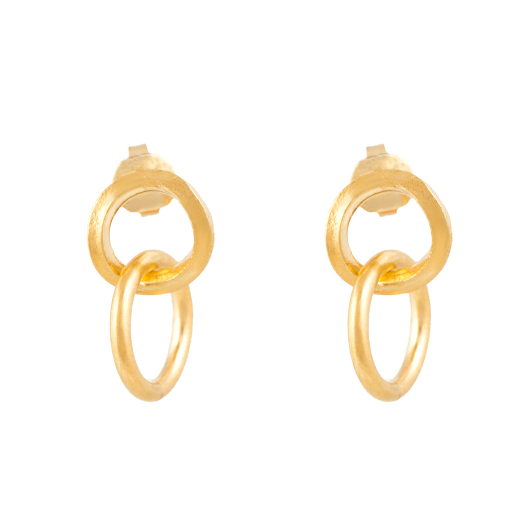 Cunky Chain Drop Earrings- Gold