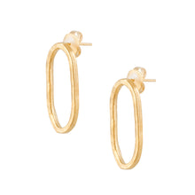 Load image into Gallery viewer, Ovate Hoop Earrings-Gold
