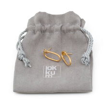 Load image into Gallery viewer, Ovate Hoop Earrings-Gold
