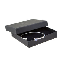 Load image into Gallery viewer, Black Pearl Bangle-Silver
