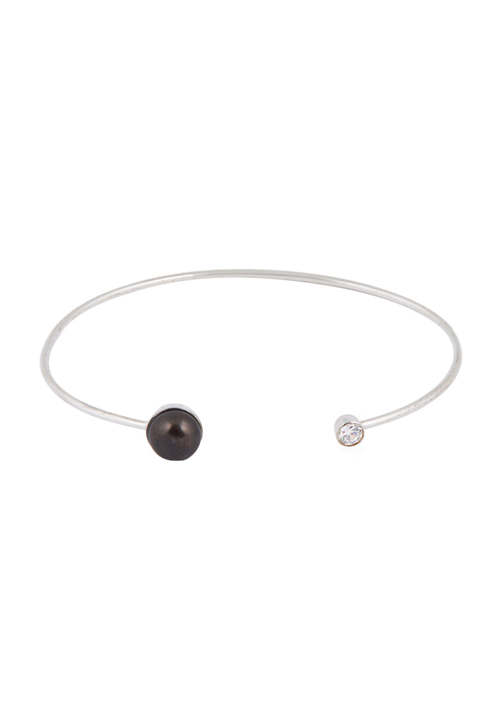 Schwarze Perle -Silber