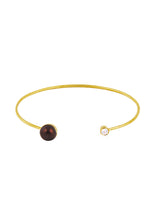 Load image into Gallery viewer, Black Pearl Bracelet-Gold
