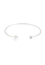 Load image into Gallery viewer, White Pearl Bracelet-Silver
