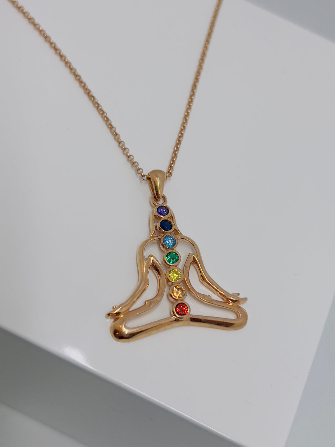 Buddha Pendant with Chakra Stones