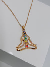 Load image into Gallery viewer, Buddha Pendant with Chakra Stones
